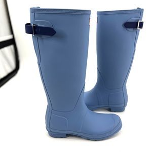 Hunter Tall “Forget Me Not” ‘Matte Blue’ Rain Boots Woman’s Size 7